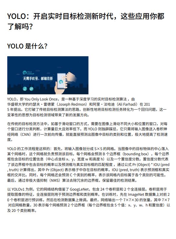 【計(jì)算機(jī)視覺】YOLO實(shí)時(shí)目標(biāo)檢測(cè)算法綜述：原理、特點(diǎn)、應(yīng)用領(lǐng)域及發(fā)展趨勢(shì)分析 PDF 下載 圖1